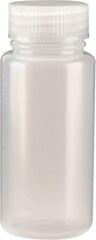 Dynalon Labware - 250 mL Wide-Mouth Bottle - Polyethylene, Translucent, 5.71" High x 2.36" Diam, 3/4" Cap - Apex Tool & Supply