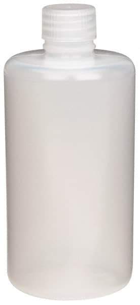 Dynalon Labware - 500 mL Narrow-Mouth Bottle - Polyethylene, Translucent, 6-1/2" High x 6-1/2" Diam, 3/4" Cap - Apex Tool & Supply
