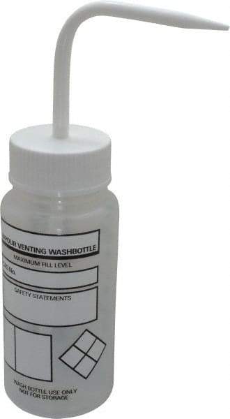Dynalon Labware - 250 mL Safety Wash Bottle - Polyethylene, Translucent, 9" High x 6-1/2" Diam, 3/4" Cap - Apex Tool & Supply
