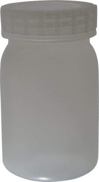 Bel-Art - 16 oz Wide-Mouth Bottle - Polypropylene, Translucent, 5.3" High x 3.2" Diam, 3/4" Cap - Apex Tool & Supply