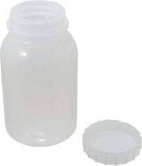 Bel-Art - 32 oz Wide-Mouth Bottle - Polypropylene, Translucent, 7" High x 3.9" Diam, 3/4" Cap - Apex Tool & Supply