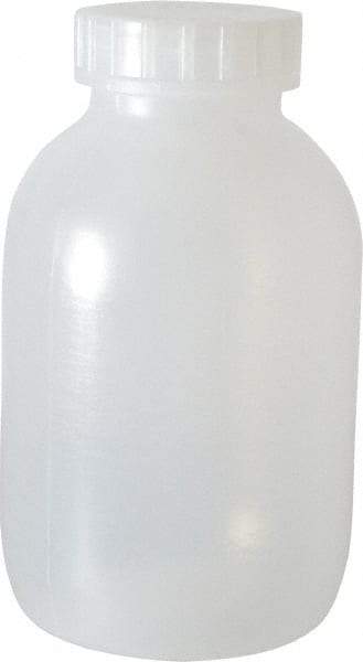 Bel-Art - 64 oz Wide-Mouth Bottle - Polypropylene, Translucent, 8.4" High x 4.9" Diam, 3/4" Cap - Apex Tool & Supply