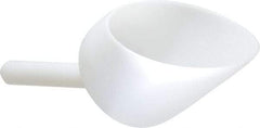 Bel-Art - 32 oz White Polyethylene Round Bottom Scoop - 4.9" Wide x 5-1/2" Deep Bowl, 5" Handle Length, 10" OAL - Apex Tool & Supply