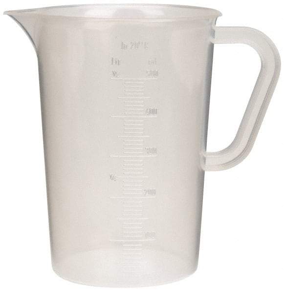 Bel-Art - 500 ml Polypropylene Graduated Pitcher - 10 ml Graduation, x 5-1/4" High - Apex Tool & Supply