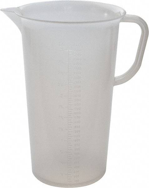 Bel-Art - 3,000 ml Polypropylene Graduated Pitcher - 100 ml Graduation, x 10-1/2" High - Apex Tool & Supply