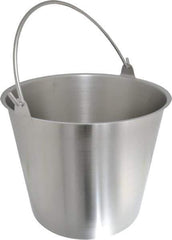 VOLLRATH - 3-1/4 Gal Tapered Cylinder Stainless Steel Pail - 9-1/4" High x 30-1/2" Diam - Apex Tool & Supply