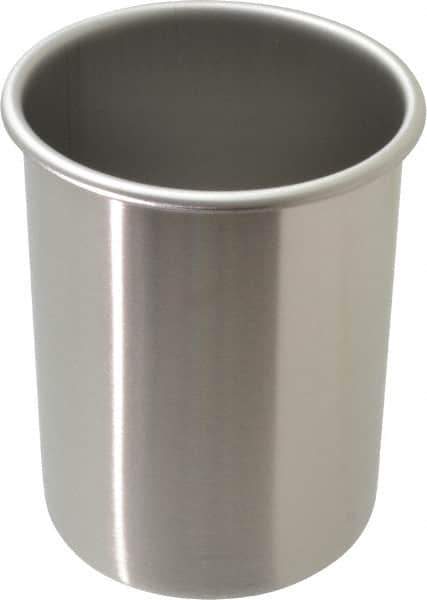 VOLLRATH - Round, Chrome Stainless Steel Food Storage Container - 5.8" High x 4.1" Wide - Apex Tool & Supply