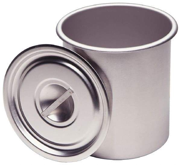 VOLLRATH - Round, Chrome Stainless Steel Food Storage Container - 10.9" High x 9" Wide - Apex Tool & Supply