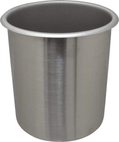 VOLLRATH - Round, Chrome Stainless Steel Food Storage Container - 7.6" High x 6-1/2" Wide - Apex Tool & Supply