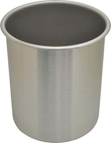 VOLLRATH - Round, Chrome Stainless Steel Food Storage Container - 8.6" High x 7.3" Wide - Apex Tool & Supply