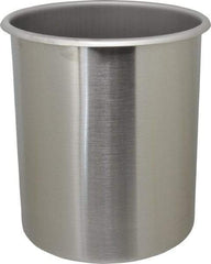 VOLLRATH - Round, Chrome Stainless Steel Food Storage Container - 9.8" High x 8" Wide - Apex Tool & Supply