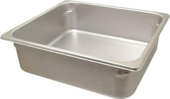 VOLLRATH - Rectangular, Chrome Stainless Steel Food Pan - 4" High x 12.8" Wide x 13.9" Long - Apex Tool & Supply