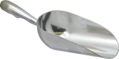 VOLLRATH - 5 oz Silver Cast Aluminum Round Bottom Scoop - 2.4" Wide Bowl, 2-1/2" Handle Length, 7.1" OAL - Apex Tool & Supply