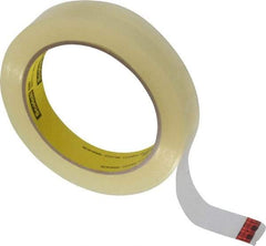 3M - 3/4" x 72 Yd Clear Acrylic Adhesive Packaging Tape - Vinyl Backing, 2.3 mil Thick, 28 Lb Tensile Strength, Series 600 - Apex Tool & Supply
