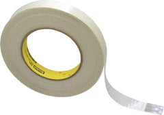 3M - 3/4" x 60 Yd Clear Rubber Adhesive Packaging Tape - Polypropylene Film Backing, 6.6 mil Thick, 380 Lb Tensile Strength, Series 8981 - Apex Tool & Supply