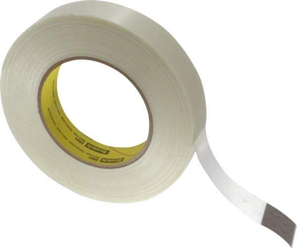 3M - 1" x 60 Yd Clear Rubber Adhesive Packaging Tape - Polypropylene Film Backing, 6.6 mil Thick, 380 Lb Tensile Strength, Series 8981 - Apex Tool & Supply