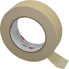3M - 1-1/2" Wide x 60 Yd Long Tan Paper Masking Tape - Series 2307, 5.2 mil Thick, 23 In/Lb Tensile Strength - Apex Tool & Supply