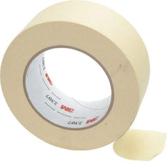 3M - 2" Wide x 60 Yd Long Tan Paper Masking Tape - Series 2307, 5.2 mil Thick, 23 In/Lb Tensile Strength - Apex Tool & Supply
