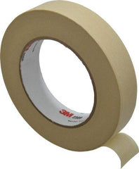 3M - 1" Wide x 60 Yd Long Tan Paper Masking Tape - Series 2308, 5.3 mil Thick, 22 In/Lb Tensile Strength - Apex Tool & Supply