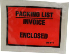 3M - 1,000 Piece, 5-1/2" Long x 4-1/2" Wide, Envelope - Packing List/Invoice Enclosed, Orange Full Faced - Apex Tool & Supply