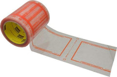3M - 333 Piece, 6" Long x 5" Wide, Tape Roll - Document Enclosed, Clear with Orange Border - Apex Tool & Supply