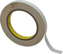 3M - 1/2" x 36 Yd Acrylic Adhesive Double Sided Tape - 3.9 mil Thick, Clear, Polyester Film Liner, Continuous Roll, Series 444 - Apex Tool & Supply