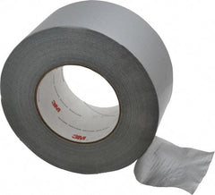 3M - 3" x 55m Silver Duct Tape - 9 mil, Rubber Adhesive, Polyethylene Film Backing, 25 Lb/ln Tensile Strength, 200°F Max, Series 3939 - Apex Tool & Supply