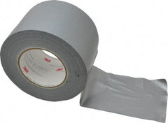 3M - 4" x 55m Silver Duct Tape - 9 mil, Rubber Adhesive, Polyethylene Film Backing, 25 Lb/ln Tensile Strength, 200°F Max, Series 3939 - Apex Tool & Supply