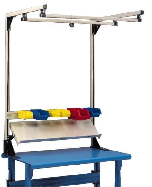 Qualtech - Steel Workbench & Workstation Twin Bench Rail Kit - 30" Deep, 60" High, Use with Equipto & Lyon Metal Products 5' Steel Benches - Apex Tool & Supply