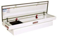 Weather Guard - 51-5/8" Wide x 6" High x 20" Deep Saddle Box - White - Apex Tool & Supply