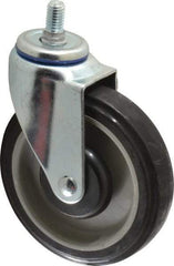 Fairbanks - 5" Diam x 1-1/4" Wide x 6-15/32" OAH Stem Mount Swivel Caster - Polyurethane over Polyethylene, 275 Lb Capacity, Ball Bearing, 1/2-13 x 1" Threaded Stem - Apex Tool & Supply