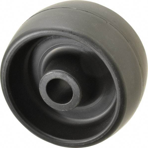 Fairbanks - 4 Inch Diameter x 2 Inch Wide, Polyolefin Caster Wheel - 400 Lb. Capacity, 2-1/4 Inch Hub Length, 3/4 Inch Axle Diameter, Plain Bearing - Apex Tool & Supply