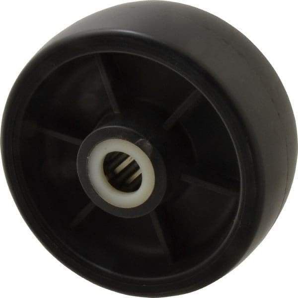 Fairbanks - 5 Inch Diameter x 2 Inch Wide, Polyolefin Caster Wheel - 650 Lb. Capacity, 2-3/16 Inch Hub Length, 3/4 Inch Axle Diameter, Roller Bearing - Apex Tool & Supply