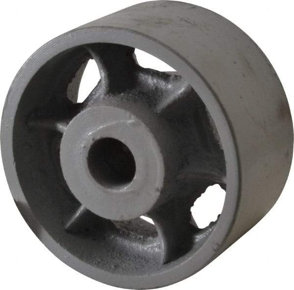 Fairbanks - 4 Inch Diameter x 2 Inch Wide, Cast Iron Caster Wheel - 1,000 Lb. Capacity, 2-1/4 Inch Hub Length, 3/4 Inch Axle Diameter, Plain Bearing - Apex Tool & Supply