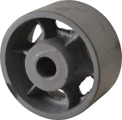 Fairbanks - 4 Inch Diameter x 2 Inch Wide, Cast Iron Caster Wheel - 1,000 Lb. Capacity, 2-1/4 Inch Hub Length, 3/4 Inch Axle Diameter, Plain Bearing - Apex Tool & Supply
