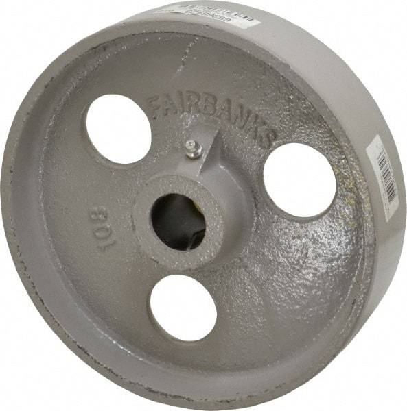Fairbanks - 8 Inch Diameter x 2 Inch Wide, Cast Iron Caster Wheel - 1,400 Lb. Capacity, 2-3/16 Inch Hub Length, 3/4 Inch Axle Diameter, Roller Bearing - Apex Tool & Supply