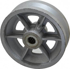 Fairbanks - 6 Inch Diameter x 2 Inch Wide, Cast Iron Caster Wheel - 1,200 Lb. Capacity, 2-3/16 Inch Hub Length, 3/4 Inch Axle Diameter, Roller Bearing - Apex Tool & Supply