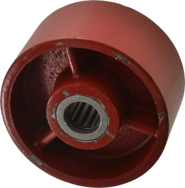 Fairbanks - 5 Inch Diameter x 2-1/2 Inch Wide, Ductile Iron Caster Wheel - 3,500 Lb. Capacity, 2-3/4 Inch Hub Length, 1 Inch Axle Diameter, Roller Bearing - Apex Tool & Supply