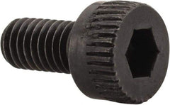 Made in USA - M3x0.50 Metric Coarse Hex Socket Drive, Socket Cap Screw - Grade 12.9 Alloy Steel, Black Oxide Finish, Fully Threaded, 6mm Length Under Head - Apex Tool & Supply