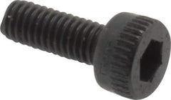 Made in USA - M3x0.50 Metric Coarse Hex Socket Drive, Socket Cap Screw - Grade 12.9 Alloy Steel, Black Oxide Finish, Fully Threaded, 8mm Length Under Head - Apex Tool & Supply