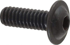 Made in USA - 1/4-20 UNC Hex Socket Drive, Button Screw - Alloy Steel, Black Oxide Finish, Fully Threaded, 3/4" Length Under Head - Apex Tool & Supply