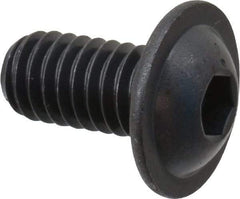 Made in USA - 5/16-18 UNC Hex Socket Drive, Button Screw - Alloy Steel, Black Oxide Finish, Fully Threaded, 5/8" Length Under Head - Apex Tool & Supply