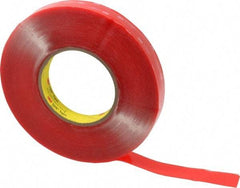3M - 3/4" x 15 Yd Acrylic Adhesive Double Sided Tape - 40 mil Thick, Clear, Acrylic Foam Liner, Continuous Roll, Series 4910 - Apex Tool & Supply
