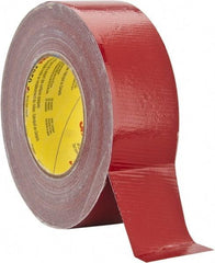 3M - 2" Wide x 45 Yd Long Red Polyethylene Film Masking Tape - Series 5959, 12 mil Thick, 35 In/Lb Tensile Strength - Apex Tool & Supply
