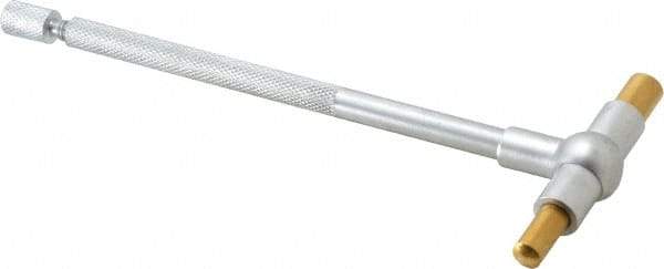 SPI - 1-1/4 to 2-1/8 Inch, 5.85 Inch Overall Length, Telescoping Gage - 5 Inch Long Handle, Hardened Tool Steel, Satin Chrome Finish and TiN Coated Working Faces - Apex Tool & Supply