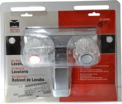 B&K Mueller - Knob Handle, Deck Plate Bathroom Faucet - Two Handle, Pop Up Drain, Standard Spout - Apex Tool & Supply