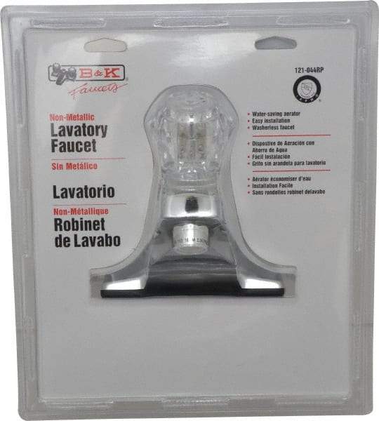 B&K Mueller - Knob Handle, Deck Plate Bathroom Faucet - One Handle, No Drain, Standard Spout - Apex Tool & Supply