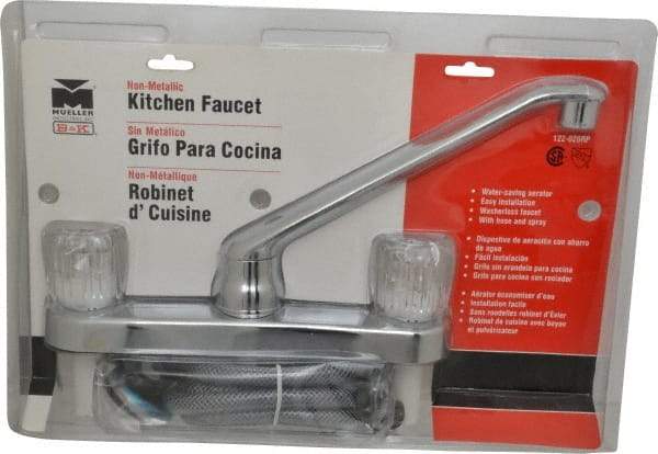 B&K Mueller - Deck Plate Mount, Kitchen Faucet with Spray - Two Handle, Knob Handle, Standard Spout - Apex Tool & Supply
