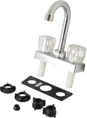 B&K Mueller - Deck Plate Mount, Bar and Hospitality Faucet without Spray - Two Handle, Knob Handle, High Arc Spout - Apex Tool & Supply