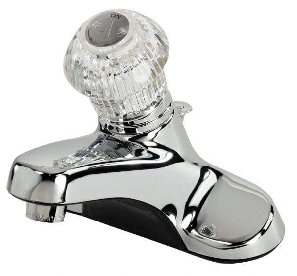 B&K Mueller - Knob Handle, Deck Plate Bathroom Faucet - One Handle, Pop Up Drain, Standard Spout - Apex Tool & Supply